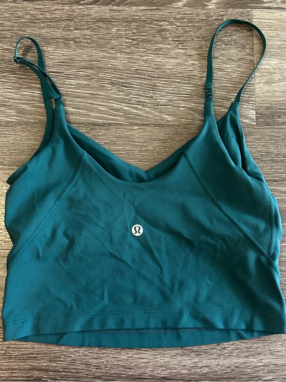 Lululemon Teal Green Cropped Align Thin Strap Tank